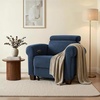 image:imageMCombo Wall Hugger Power Recliner Chair for Small Spaces RV amp Living Room HL164 BeigeNavy Blue