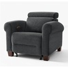image:imageMCombo Wall Hugger Power Recliner Chair for Small Spaces RV amp Living Room HL164 BeigeDark Grey