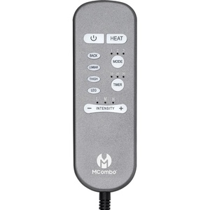 image:imageMCombo Massage Remote Controller Replacement Part with 3 Intensity 3 Modes Lumbar Heat Grey