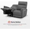 image:imageMCombo 708 Zero Gravity Power Loveseat Recliner Sofa with Massage and Dual Heating Adjustable Headrest USB amp Type C Port for Living Room Fabric PR606M2 BeigeDark Grey