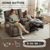 image:imageMCombo 708 Zero Gravity Power Loveseat Recliner Sofa with Massage and Dual Heating Adjustable Headrest USB amp Type C Port for Living Room Fabric PR606M2 BeigeMocha