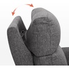 image:imageMCombo 708 Zero Gravity Power Loveseat Recliner Sofa with Massage and Dual Heating Adjustable Headrest USB amp Type C Port for Living Room Fabric PR606M2 BeigeDark Grey