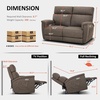 image:imageMCombo 708 Zero Gravity Power Loveseat Recliner Sofa with Massage and Dual Heating Adjustable Headrest USB amp Type C Port for Living Room Fabric PR606M2 BeigeMocha