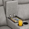 image:imageMCombo 708 Zero Gravity Power Loveseat Recliner Sofa with Massage and Dual Heating Adjustable Headrest USB amp Type C Port for Living Room Fabric PR606M2 BeigeMist Grey
