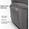 image:imageMCombo 708 Zero Gravity Power Loveseat Recliner Sofa with Massage and Dual Heating Adjustable Headrest USB amp Type C Port for Living Room Fabric PR606M2 BeigeDark Grey