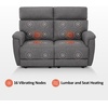 image:imageMCombo 708 Zero Gravity Power Loveseat Recliner Sofa with Massage and Dual Heating Adjustable Headrest USB amp Type C Port for Living Room Fabric PR606M2 BeigeDark Grey
