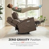 image:imageMCombo 708 Zero Gravity Power Loveseat Recliner Sofa with Massage and Dual Heating Adjustable Headrest USB amp Type C Port for Living Room Fabric PR606M2 BeigeMocha
