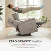 image:imageMCombo 708 Zero Gravity Power Loveseat Recliner Sofa with Massage and Dual Heating Adjustable Headrest USB amp Type C Port for Living Room Fabric PR606M2 BeigeMist Grey