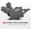 image:imageMCombo 708 Zero Gravity Power Loveseat Recliner Sofa with Massage and Dual Heating Adjustable Headrest USB amp Type C Port for Living Room Fabric PR606M2 BeigeDark Grey