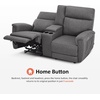 image:imageMCombo 708 Zero Gravity Power Loveseat Recliner Sofa with Massage and Dual Heating Adjustable Headrest USB amp Type C Port for Living Room Fabric PR606M2 BeigeDark Grey