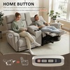 image:imageMCombo 708 Zero Gravity Power Loveseat Recliner Sofa with Massage and Dual Heating Adjustable Headrest USB amp Type C Port for Living Room Fabric PR606M2 BeigeMist Grey