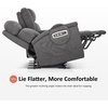 image:imageMCombo 708 Zero Gravity Power Loveseat Recliner Sofa with Massage and Dual Heating Adjustable Headrest USB amp Type C Port for Living Room Fabric PR606M2 BeigeDark Grey