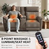 image:imageMCombo 708 Zero Gravity Power Loveseat Recliner Sofa with Massage and Dual Heating Adjustable Headrest USB amp Type C Port for Living Room Fabric PR606M2 BeigeMocha