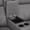 image:imageMCombo 708 Zero Gravity Power Loveseat Recliner Sofa with Massage and Dual Heating Adjustable Headrest USB amp Type C Port for Living Room Fabric PR606M2 BeigeDark Grey