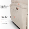 image:imageMCombo 708 Zero Gravity Power Loveseat Recliner Sofa with Massage and Dual Heating Adjustable Headrest USB amp Type C Port for Living Room Fabric PR606M2 BeigeBeige
