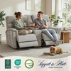 image:imageMCombo 708 Zero Gravity Power Loveseat Recliner Sofa with Massage and Dual Heating Adjustable Headrest USB amp Type C Port for Living Room Fabric PR606M2 BeigeMist Grey