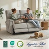 image:imageMCombo 708 Zero Gravity Power Loveseat Recliner Sofa with Massage and Dual Heating Adjustable Headrest USB amp Type C Port for Living Room Fabric PR606M2 BeigeMist Grey