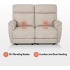 image:imageMCombo 708 Zero Gravity Power Loveseat Recliner Sofa with Massage and Dual Heating Adjustable Headrest USB amp Type C Port for Living Room Fabric PR606M2 BeigeBeige