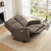 image:imageMCombo 708 Zero Gravity Power Loveseat Recliner Sofa with Massage and Dual Heating Adjustable Headrest USB amp Type C Port for Living Room Fabric PR606M2 BeigeMocha