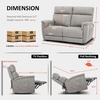 image:imageMCombo 708 Zero Gravity Power Loveseat Recliner Sofa with Massage and Dual Heating Adjustable Headrest USB amp Type C Port for Living Room Fabric PR606M2 BeigeMist Grey