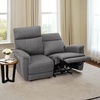 image:imageMCombo 708 Zero Gravity Power Loveseat Recliner Sofa with Massage and Dual Heating Adjustable Headrest USB amp Type C Port for Living Room Fabric PR606M2 BeigeDark Grey