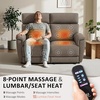 image:imageMCombo 708 Zero Gravity Power Loveseat Recliner Sofa with Massage and Dual Heating Adjustable Headrest USB amp Type C Port for Living Room Fabric PR606M2 BeigeMocha