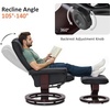 image:imageMCombo Manual Swivel Recliner with Ottoman Chair Ottoman Set for RV Small Spaces Living Room Bedroom Office 4919 Chenille BlueBlack