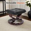 image:imageMCombo Manual Swivel Recliner with Ottoman Chair Ottoman Set for RV Small Spaces Living Room Bedroom Office 4919 Chenille BlueBlack