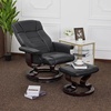 image:imageMCombo Manual Swivel Recliner with Ottoman Chair Ottoman Set for RV Small Spaces Living Room Bedroom Office 4919 Chenille BlueBlack