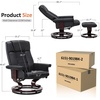 image:imageMCombo Manual Swivel Recliner with Ottoman Chair Ottoman Set for RV Small Spaces Living Room Bedroom Office 4919 Chenille BlueBlack