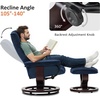 image:imageMCombo Manual Swivel Recliner with Ottoman Chair Ottoman Set for RV Small Spaces Living Room Bedroom Office 4919 Chenille BlueBlue