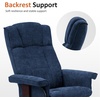 image:imageMCombo Manual Swivel Recliner with Ottoman Chair Ottoman Set for RV Small Spaces Living Room Bedroom Office 4919 Chenille BlueBlue