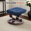 image:imageMCombo Manual Swivel Recliner with Ottoman Chair Ottoman Set for RV Small Spaces Living Room Bedroom Office 4919 Chenille BlueBlue