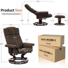 image:imageMCombo Manual Swivel Recliner with Ottoman Chair Ottoman Set for RV Small Spaces Living Room Bedroom Office 4919 Chenille BlueBrown
