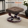 image:imageMCombo Manual Swivel Recliner with Ottoman Chair Ottoman Set for RV Small Spaces Living Room Bedroom Office 4919 Chenille BlueBrown