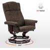 image:imageMCombo Manual Swivel Recliner with Ottoman Chair Ottoman Set for RV Small Spaces Living Room Bedroom Office 4919 Chenille BlueBrown