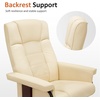 image:imageMCombo Manual Swivel Recliner with Ottoman Chair Ottoman Set for RV Small Spaces Living Room Bedroom Office 4919 Chenille BlueCream White