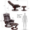 image:imageMCombo Manual Swivel Recliner with Ottoman Chair Ottoman Set for RV Small Spaces Living Room Bedroom Office 4919 Chenille BlueDark Brown