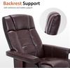 image:imageMCombo Manual Swivel Recliner with Ottoman Chair Ottoman Set for RV Small Spaces Living Room Bedroom Office 4919 Chenille BlueDark Brown