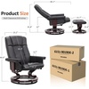 image:imageMCombo Manual Swivel Recliner with Ottoman Chair Ottoman Set for RV Small Spaces Living Room Bedroom Office 4919 Chenille BlueDark Grey