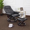 image:imageMCombo Manual Swivel Recliner with Ottoman Chair Ottoman Set for RV Small Spaces Living Room Bedroom Office 4919 Chenille BlueDark Grey