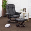 image:imageMCombo Manual Swivel Recliner with Ottoman Chair Ottoman Set for RV Small Spaces Living Room Bedroom Office 4919 Chenille BlueDark Grey