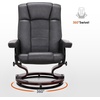 image:imageMCombo Manual Swivel Recliner with Ottoman Chair Ottoman Set for RV Small Spaces Living Room Bedroom Office 4919 Chenille BlueDark Grey