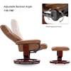 image:imageMCombo Manual Swivel Recliner with Ottoman Chair Ottoman Set for RV Small Spaces Living Room Bedroom Office 4919 Chenille BlueSaddle