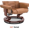image:imageMCombo Manual Swivel Recliner with Ottoman Chair Ottoman Set for RV Small Spaces Living Room Bedroom Office 4919 Chenille BlueSaddle