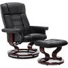 image:imageMCombo Manual Swivel Recliner with Ottoman Chair Ottoman Set for RV Small Spaces Living Room Bedroom Office 4919 Chenille BlueBlack