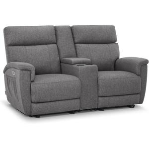 image:imageMCombo 708 Zero Gravity Power Loveseat Recliner Sofa with Massage and Dual Heating Adjustable Headrest USB amp Type C Port for Living Room Fabric PR606M2 BeigeDark Grey