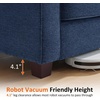 image:imageMCombo 677 Loveseat Sofa 2Seater Small Couch for Small Spaces Classic Rolled Arm Upholstered Sofa with Solid Wood Legs for Living Room Removable Cover Chenille Fabric VE730 Navy BlueNavy Blue