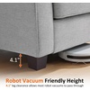 image:imageMCombo 677 Loveseat Sofa 2Seater Small Couch for Small Spaces Classic Rolled Arm Upholstered Sofa with Solid Wood Legs for Living Room Removable Cover Chenille Fabric VE730 Navy BlueLight Grey