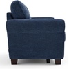 image:imageMCombo 677 Loveseat Sofa 2Seater Small Couch for Small Spaces Classic Rolled Arm Upholstered Sofa with Solid Wood Legs for Living Room Removable Cover Chenille Fabric VE730 Navy BlueNavy Blue